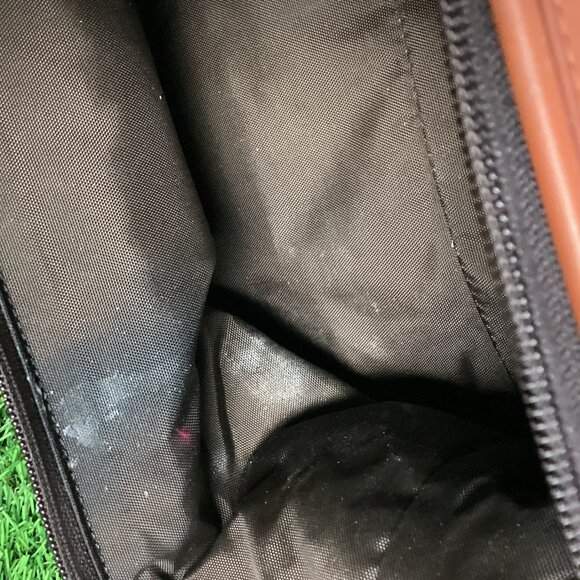 Coach Black & Dark Tan Leather Toiletry Bag Case - Picture 15 of 16